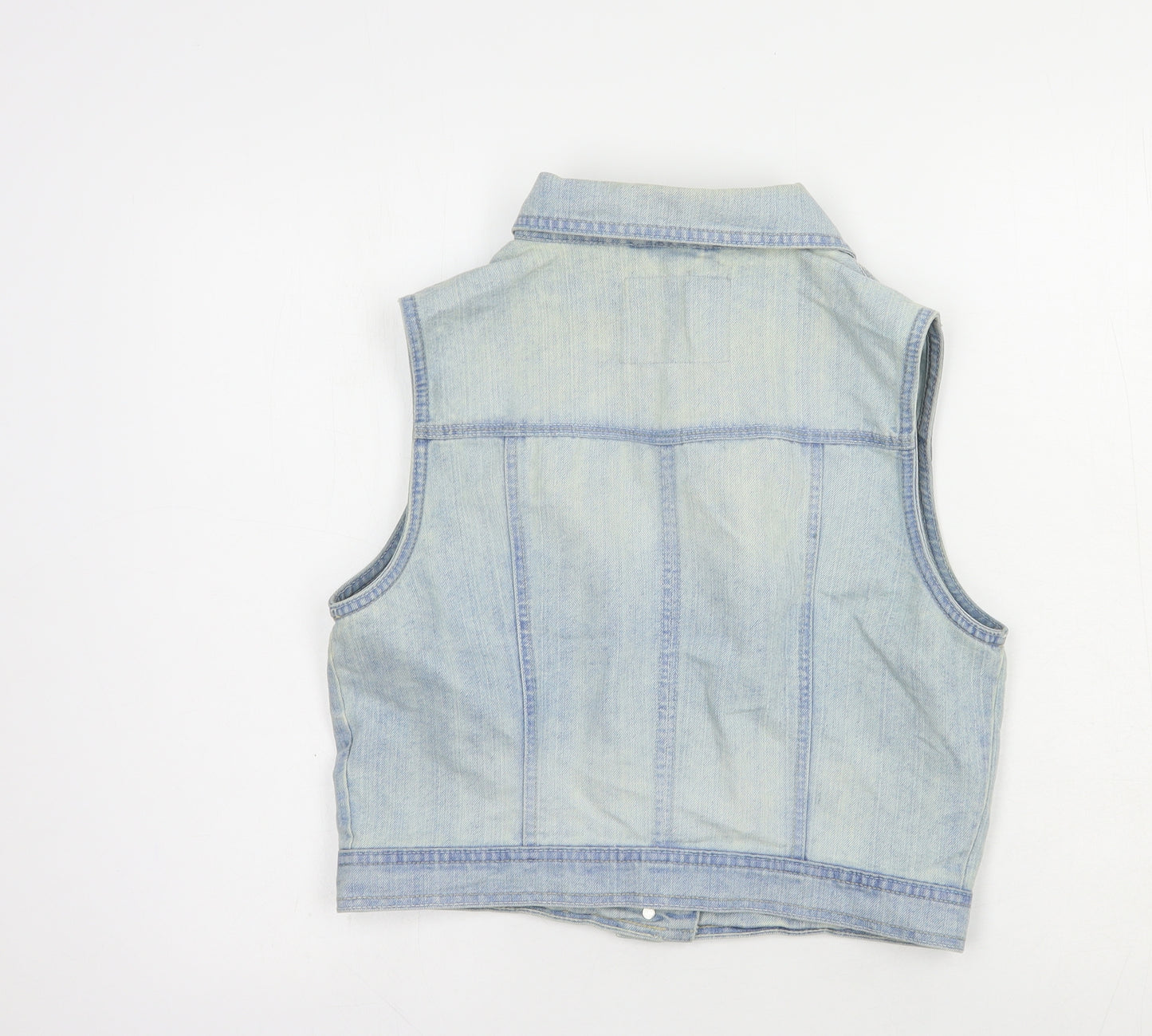 New Look Womens Blue   Jacket Waistcoat Size 14  Button