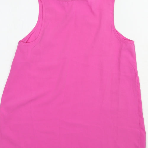 Atmosphere Womens Pink  Polyester Basic Tank Size 8 Scoop Neck