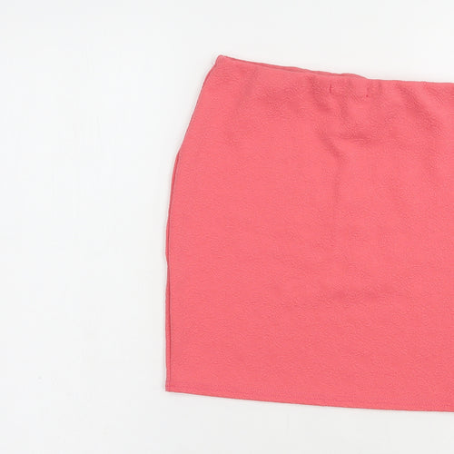 Exhibit Womens Pink  Polyacrylate Fibre Mini Skirt Size 8