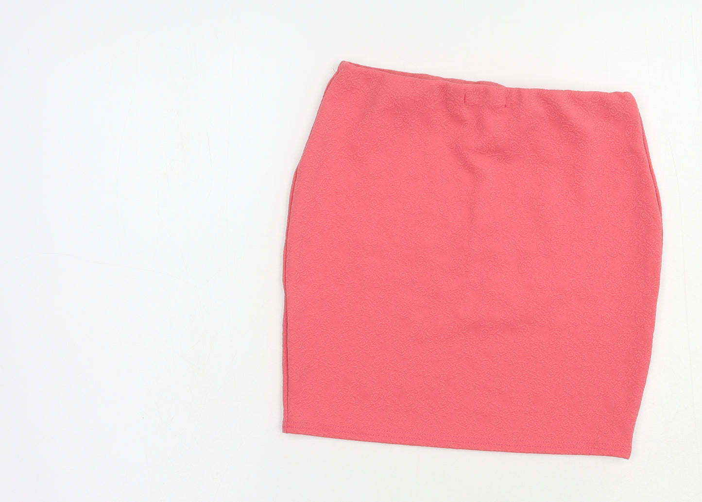 Exhibit Womens Pink  Polyacrylate Fibre Mini Skirt Size 8