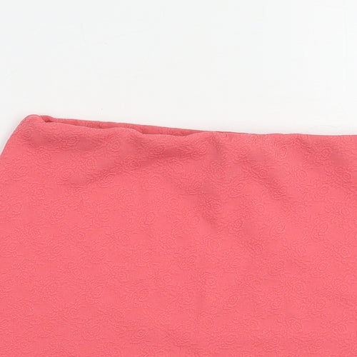 Exhibit Womens Pink  Polyacrylate Fibre Mini Skirt Size 8