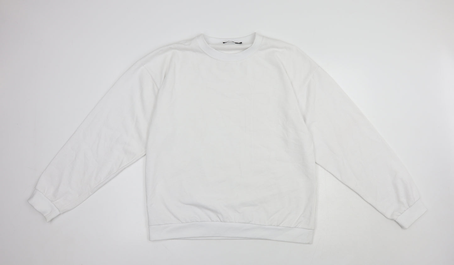 I SAW IT FIRST Womens White  Cotton Pullover Sweatshirt Size L  Pullover