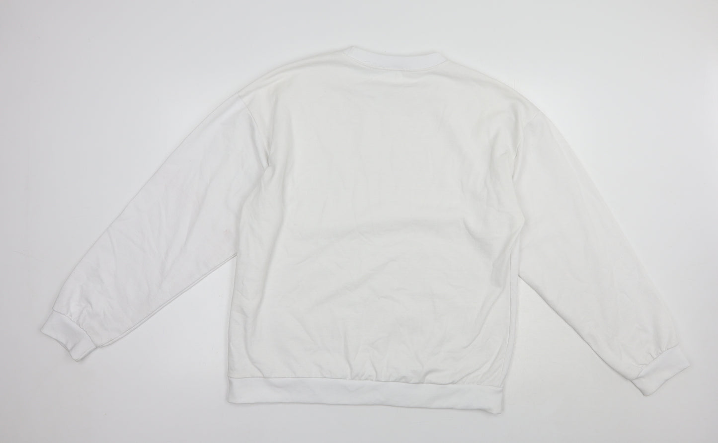 I SAW IT FIRST Womens White  Cotton Pullover Sweatshirt Size L  Pullover