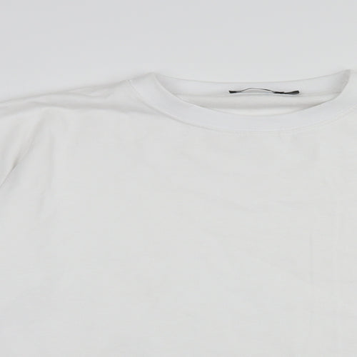 I SAW IT FIRST Womens White  Cotton Pullover Sweatshirt Size L  Pullover