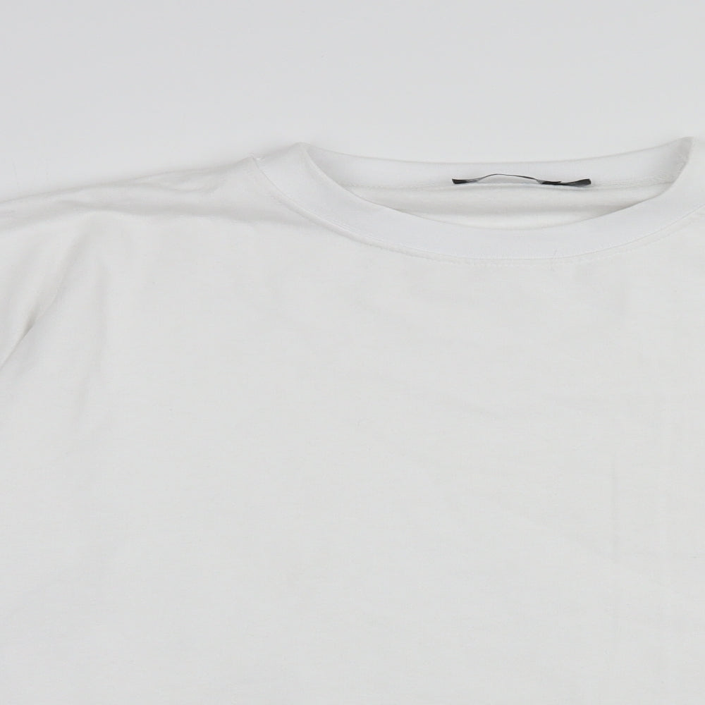 I SAW IT FIRST Womens White  Cotton Pullover Sweatshirt Size L  Pullover