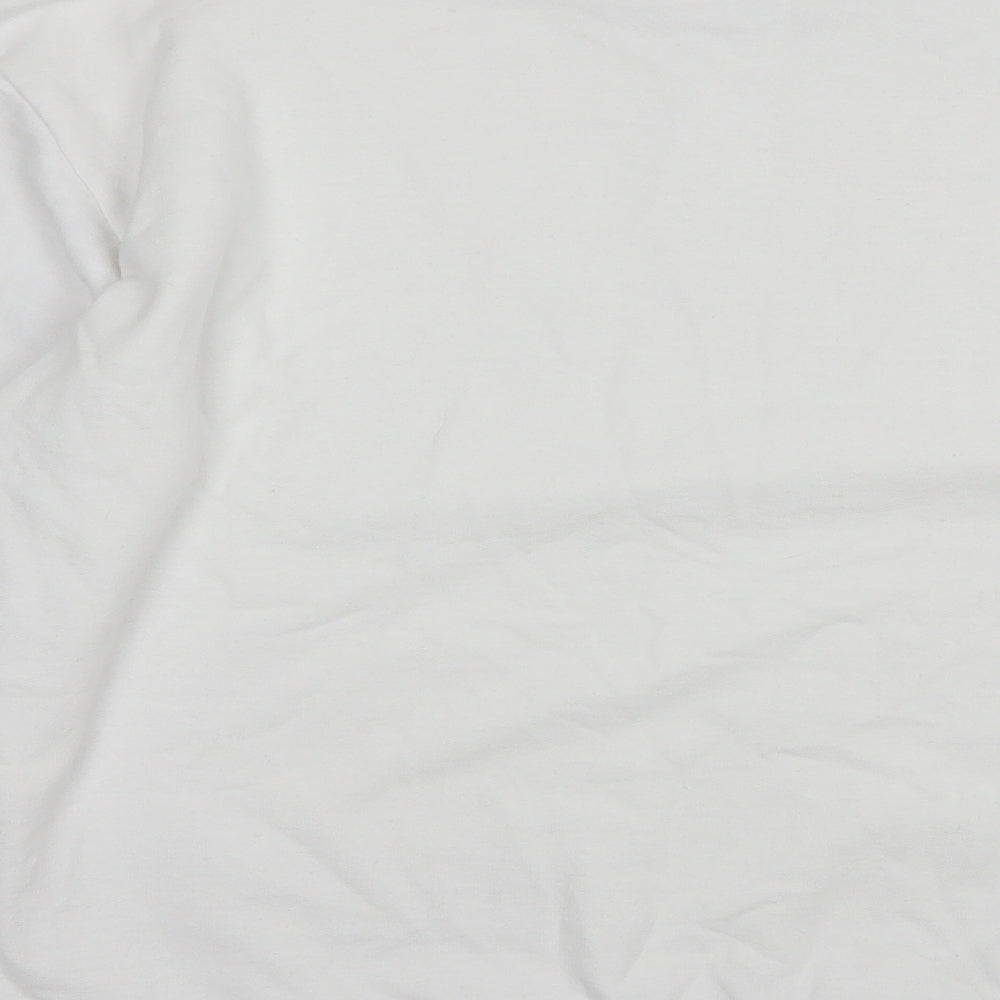 I SAW IT FIRST Womens White  Cotton Pullover Sweatshirt Size L  Pullover