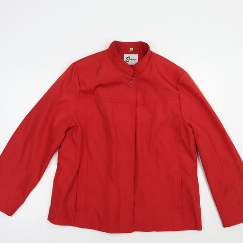 Eleganze Womens Red   Jacket  Size 16  Button