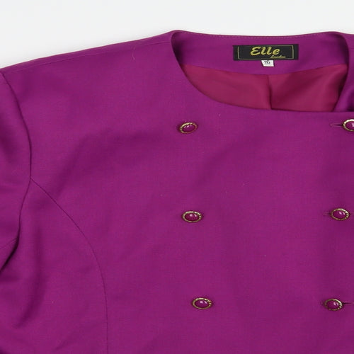 Elle London Womens Purple   Jacket Blazer Size 16  Button