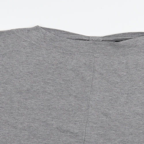Esprit Womens Grey Boat Neck  Cotton Pullover Jumper Size M