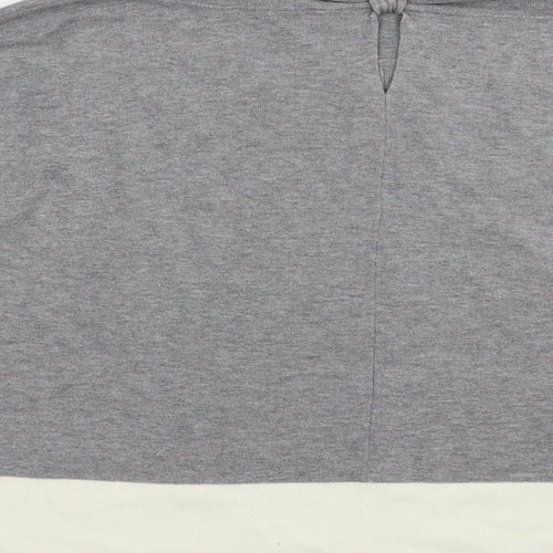 Esprit Womens Grey Boat Neck  Cotton Pullover Jumper Size M