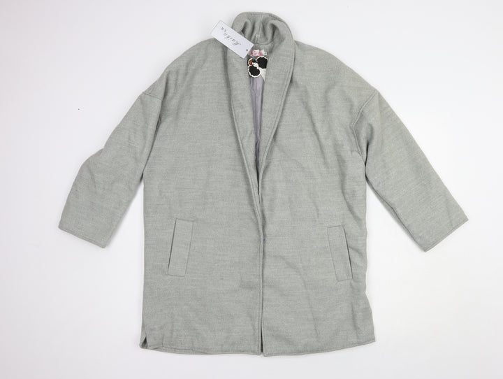 Maika Womens Grey   Overcoat Coat Size S  Snap
