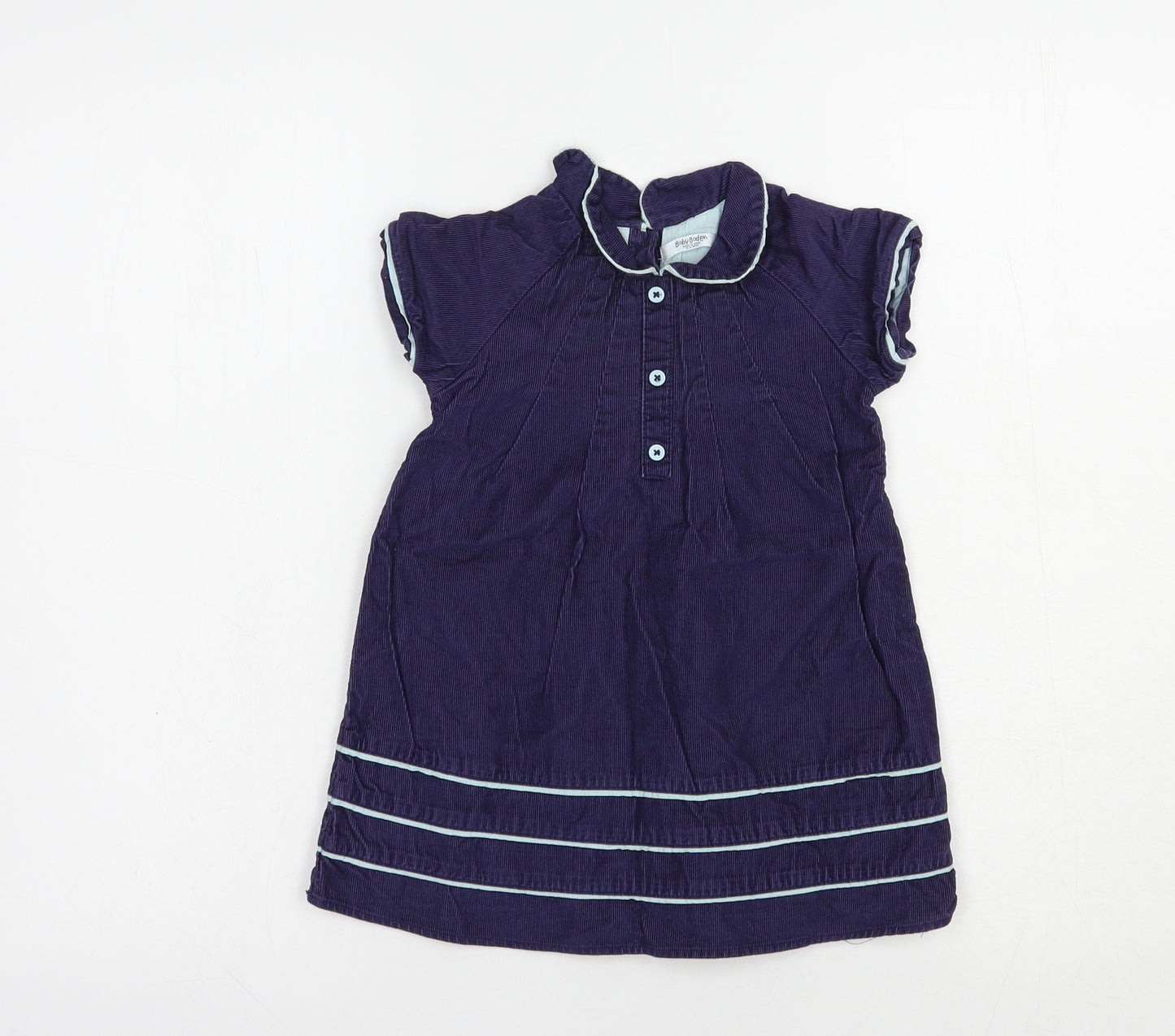 Boden Baby Blue  Cotton A-Line  Size 18-24 Months  Collared Button