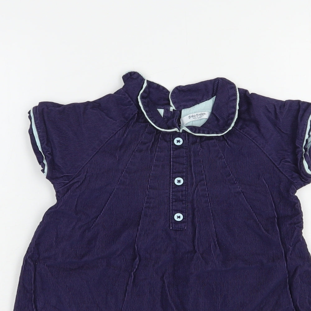 Boden Baby Blue  Cotton A-Line  Size 18-24 Months  Collared Button