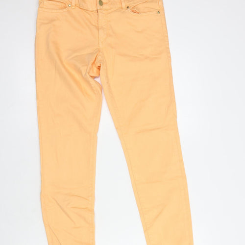 Esprit Womens Orange  Cotton Skinny Jeans Size 30 in L27 in Regular Button