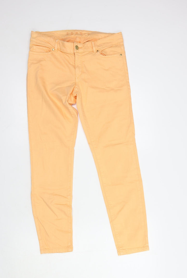 Esprit Womens Orange Cotton Skinny Jeans Size 30 in L27 in Regular Button