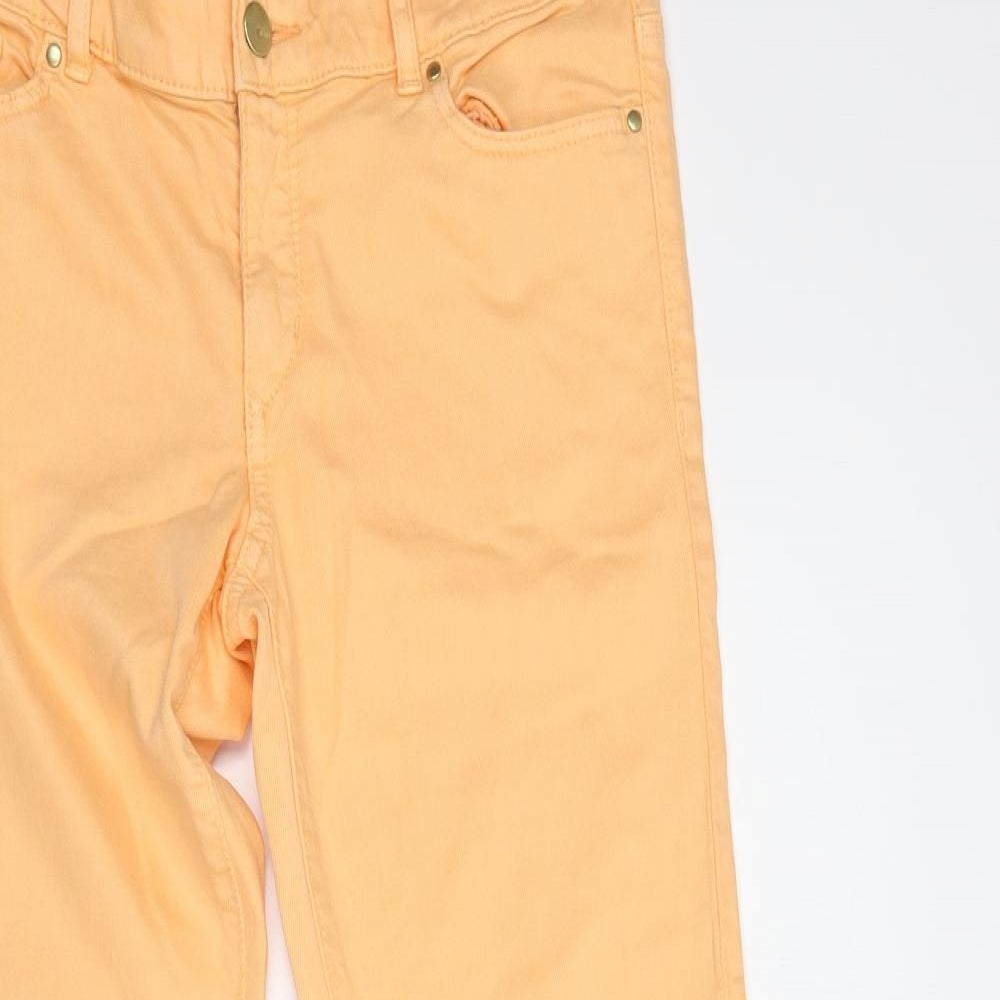 Esprit Womens Orange  Cotton Skinny Jeans Size 30 in L27 in Regular Button