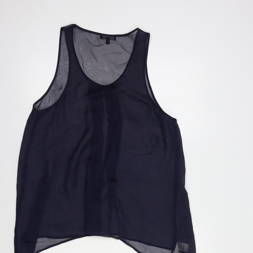 NEXT Womens Blue  Polyester Basic Tank Size 14 Scoop Neck
