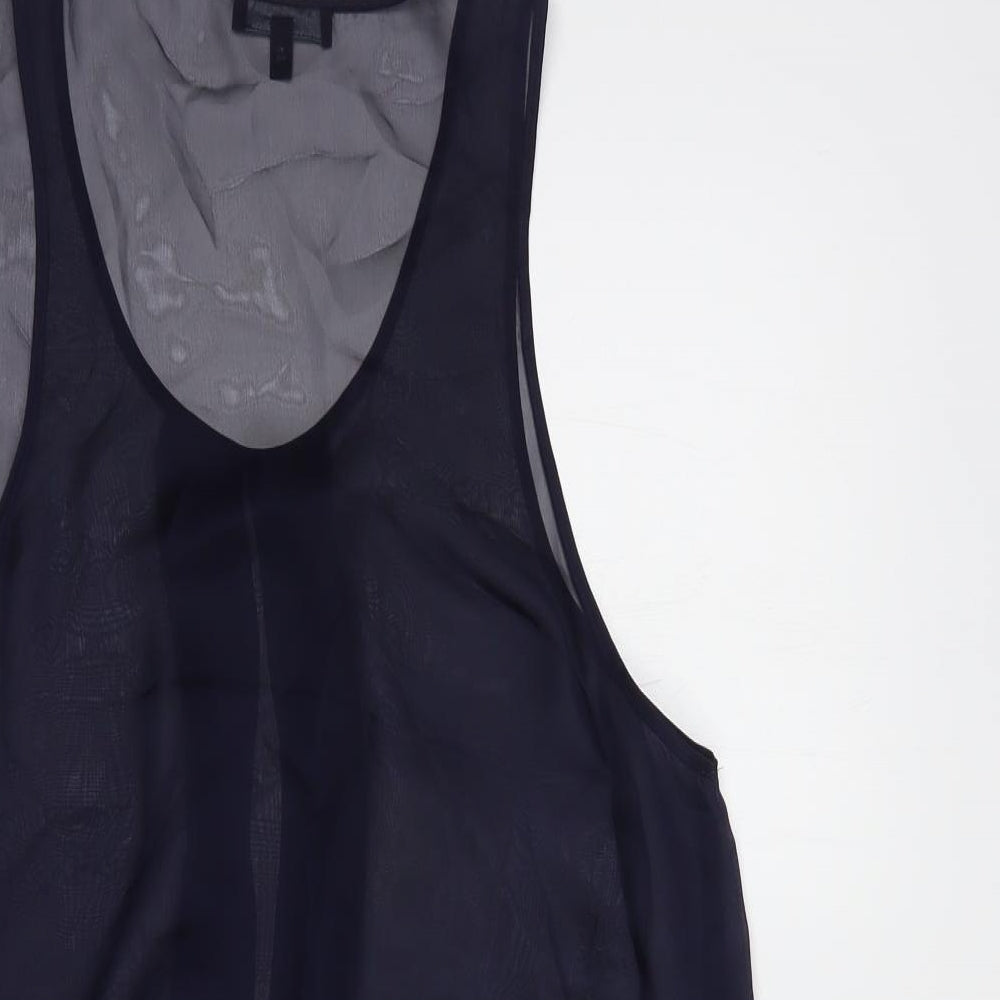 NEXT Womens Blue  Polyester Basic Tank Size 14 Scoop Neck