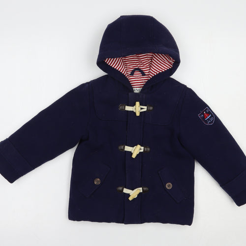 JoJo Maman Bébé Girls Blue   Jacket  Size 2-3 Years  Zip