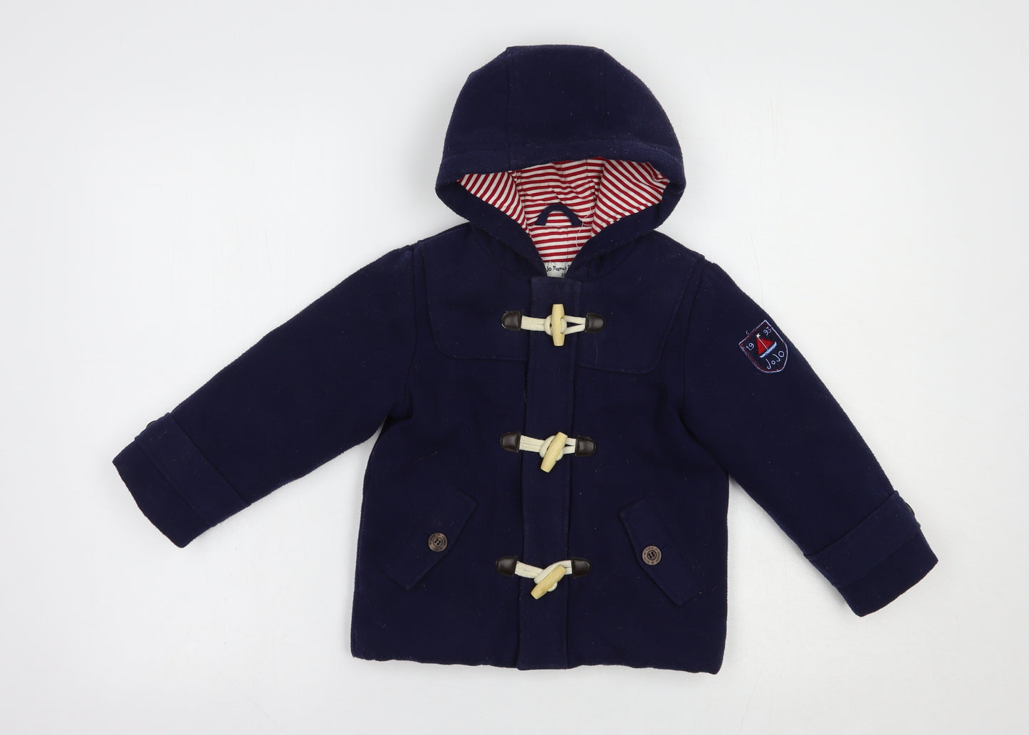 JoJo Maman Bébé Girls Blue   Jacket  Size 2-3 Years  Zip