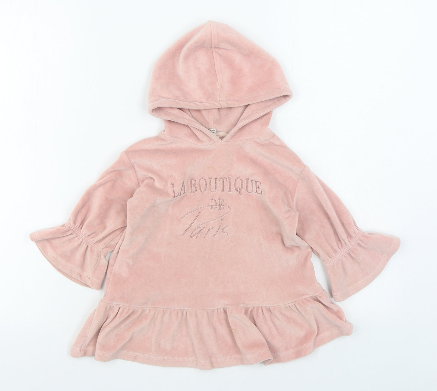 River Island Girls Pink  Polyester Pullover Jumper Size 9-12 Months  Pullover