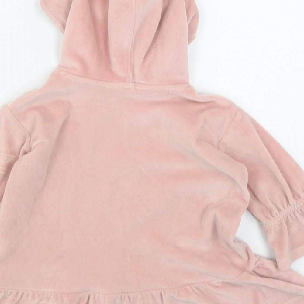 River Island Girls Pink  Polyester Pullover Jumper Size 9-12 Months  Pullover