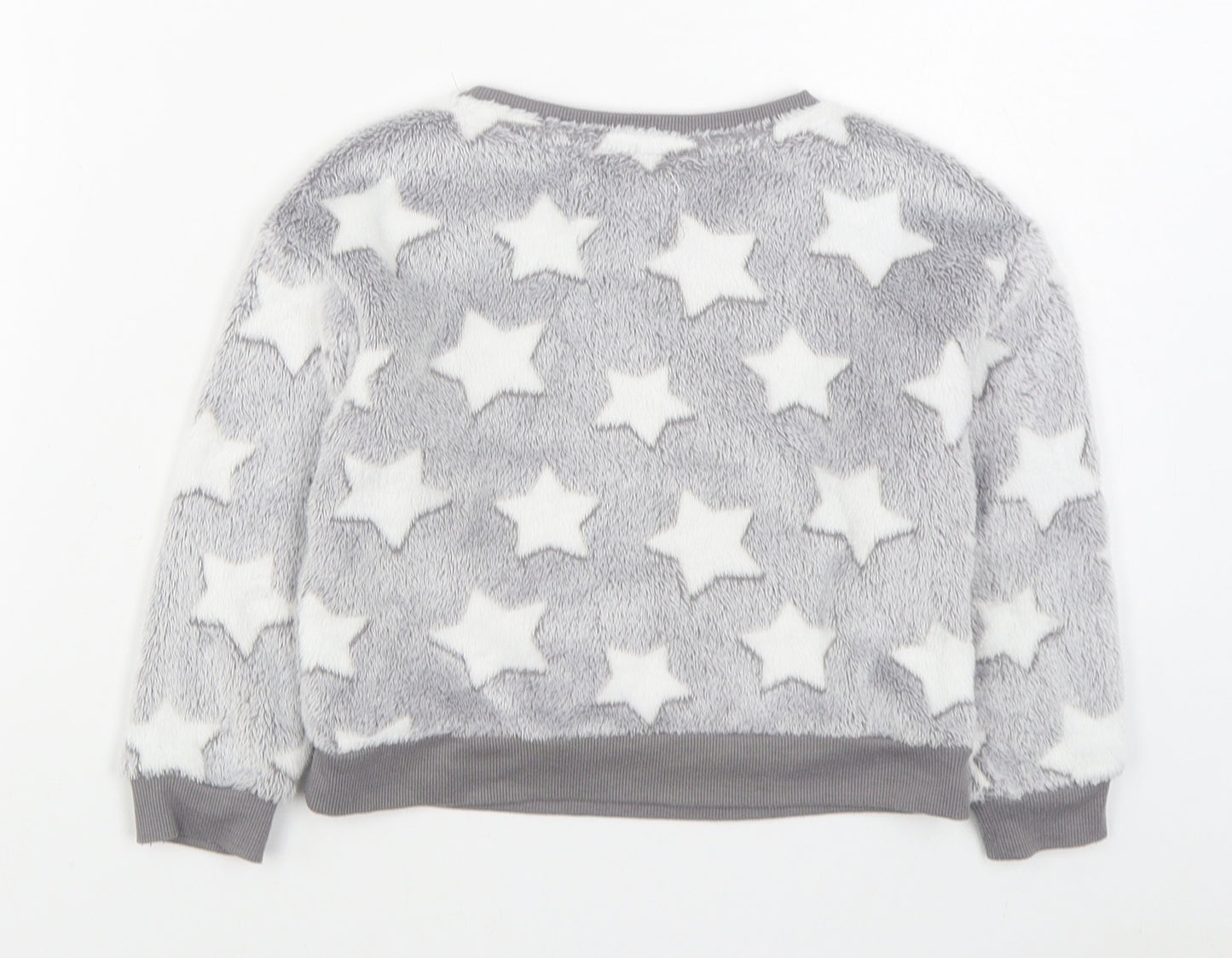 Defiant Boys Grey Geometric Polyester Pullover Sweatshirt Size 5-6 Years  Pullover