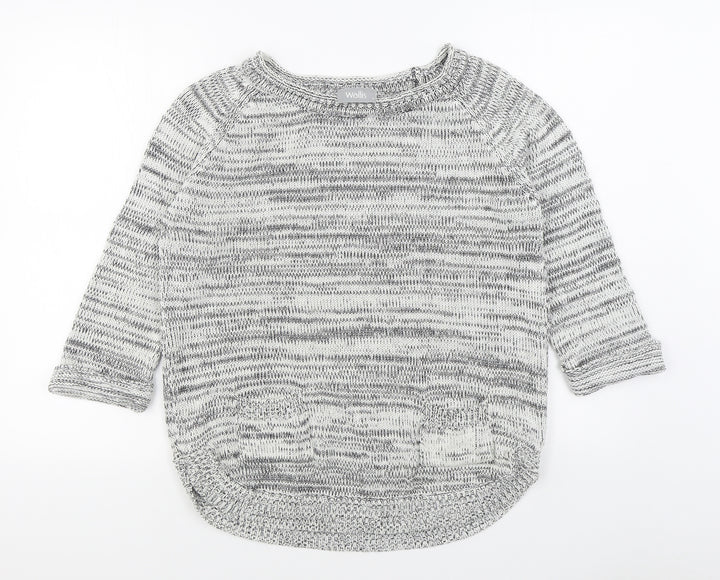 Wallis Womens Grey Boat Neck Acrylic Pullover Jumper Size S