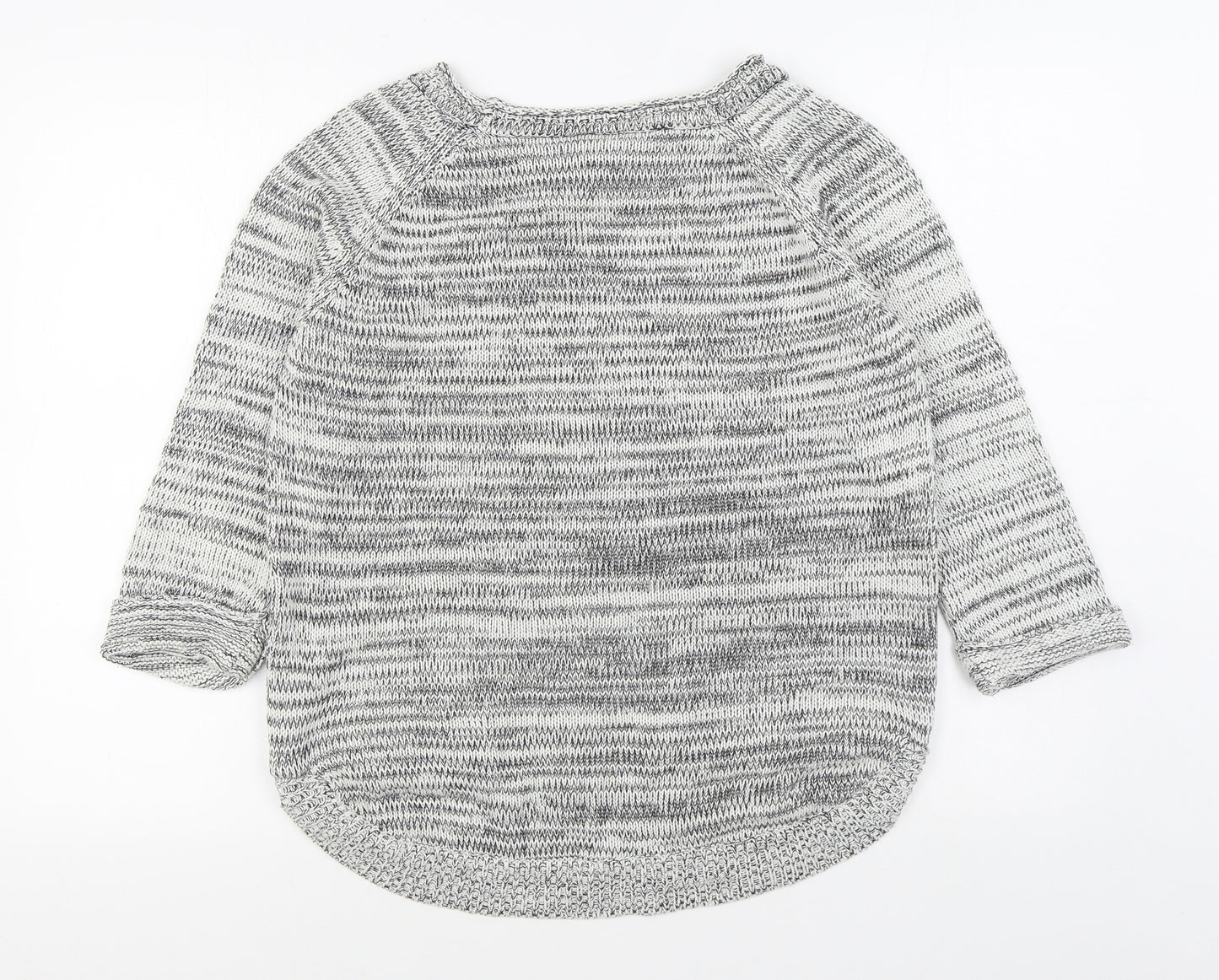 Wallis Womens Grey Boat Neck  Acrylic Pullover Jumper Size S
