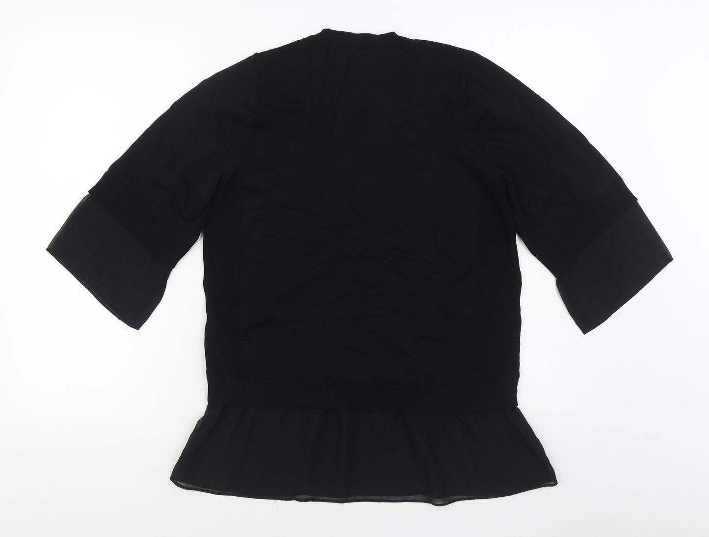 NEXT Womens Black Round Neck  Viscose Pullover Jumper Size M