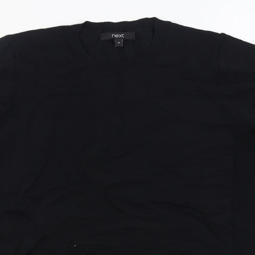 NEXT Womens Black Round Neck  Viscose Pullover Jumper Size M