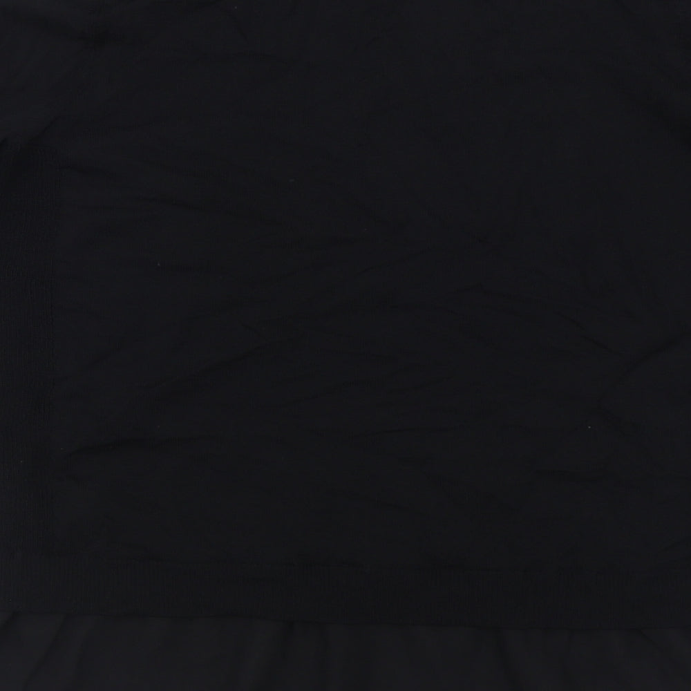 NEXT Womens Black Round Neck  Viscose Pullover Jumper Size M