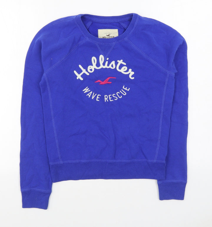 Hollister Womens Blue Cotton Pullover Sweatshirt Size XS Pullover