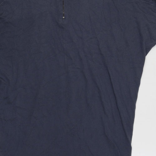 Espirit Womens Blue V-Neck  Viscose Pullover Jumper Size L
