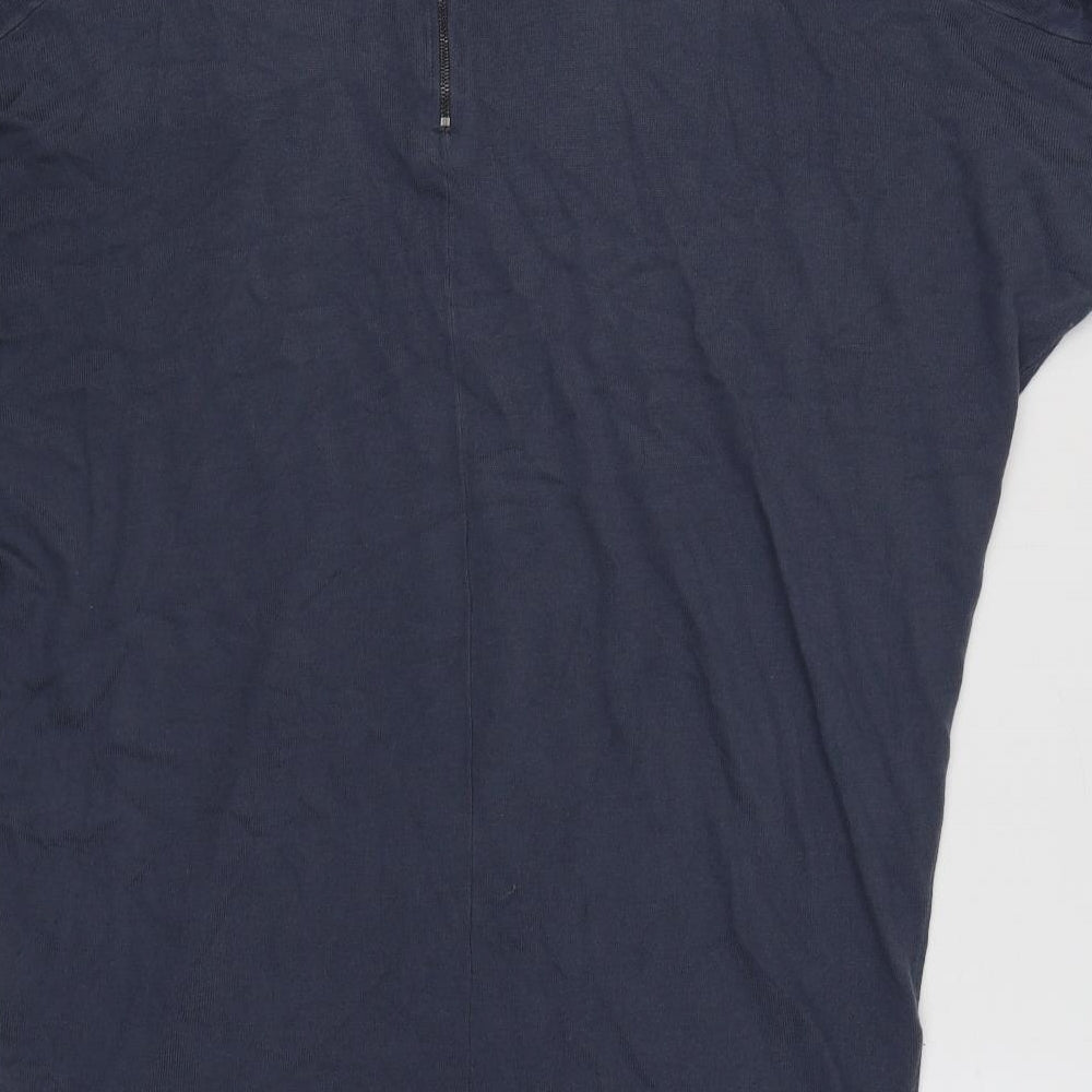 Espirit Womens Blue V-Neck  Viscose Pullover Jumper Size L