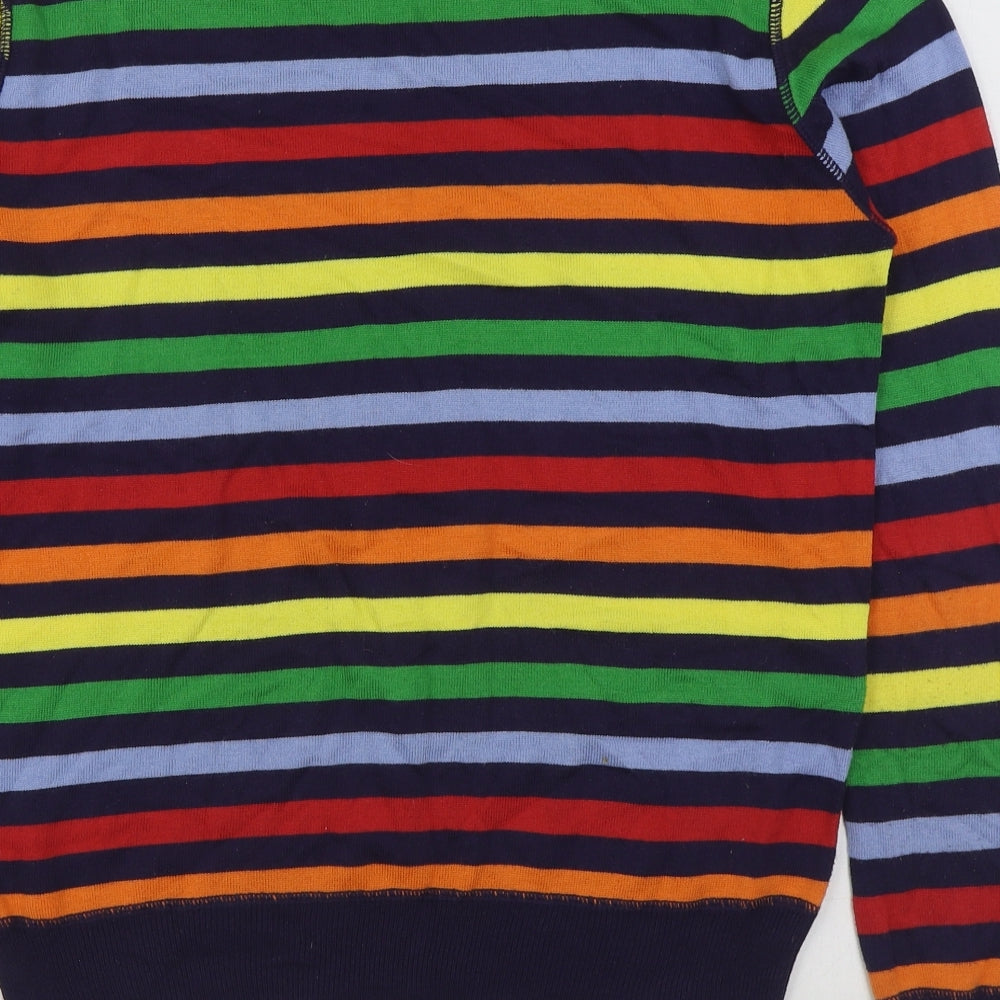 Superdry Mens Multicoloured Round Neck Striped Cotton Pullover Jumper Size S