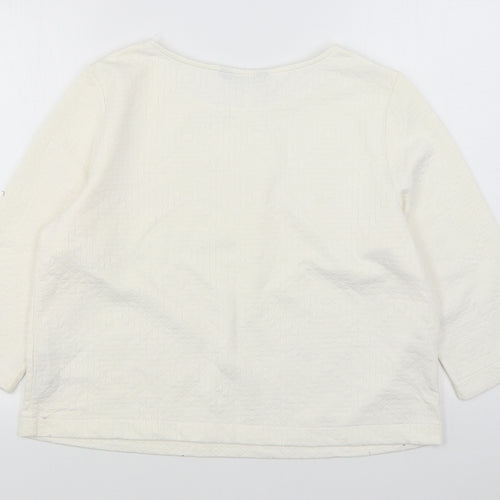 Dorothy Perkins Womens White  Polyester Pullover Sweatshirt Size 18  Pullover