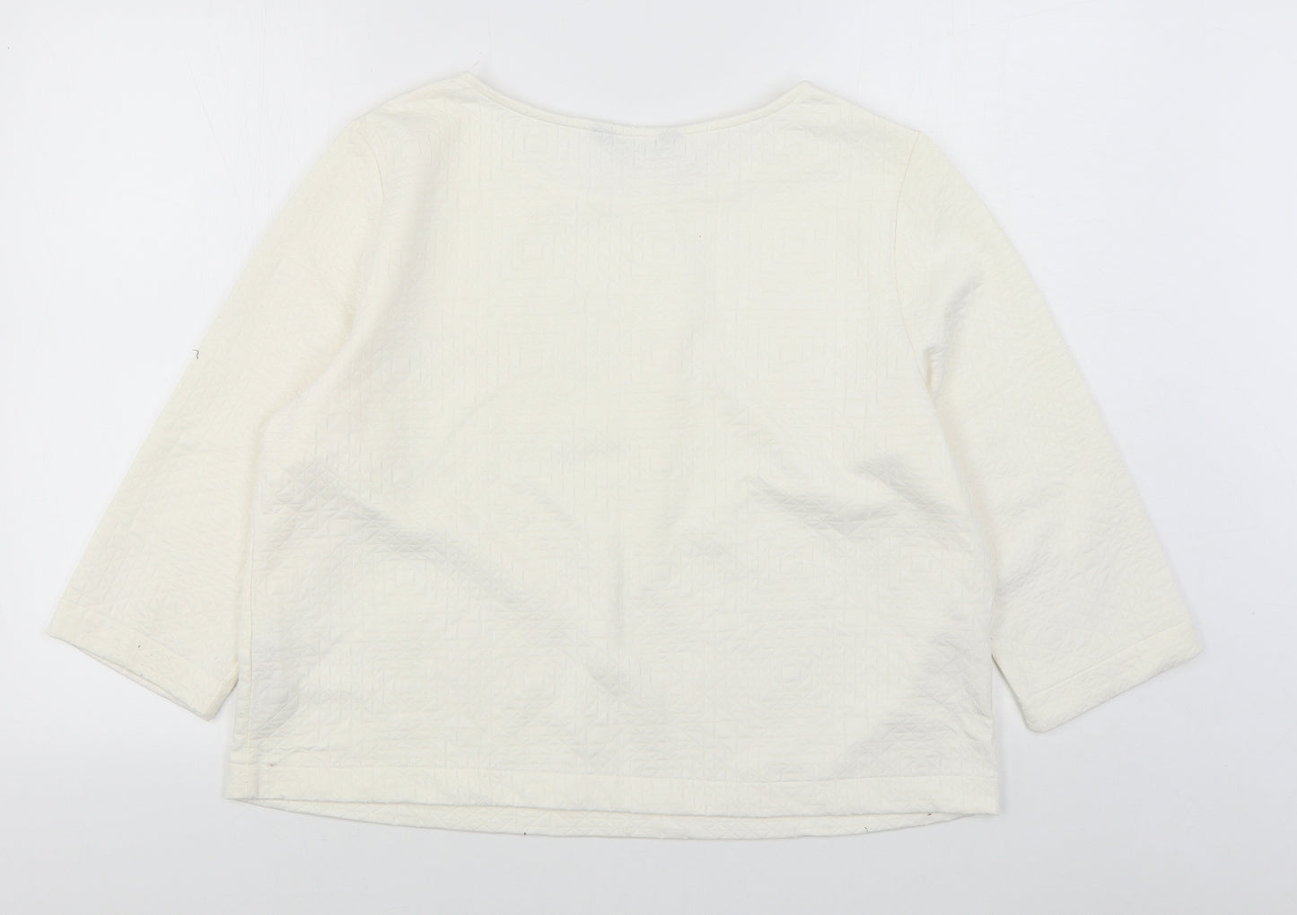 Dorothy Perkins Womens White  Polyester Pullover Sweatshirt Size 18  Pullover