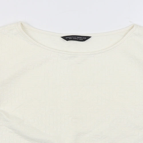 Dorothy Perkins Womens White  Polyester Pullover Sweatshirt Size 18  Pullover