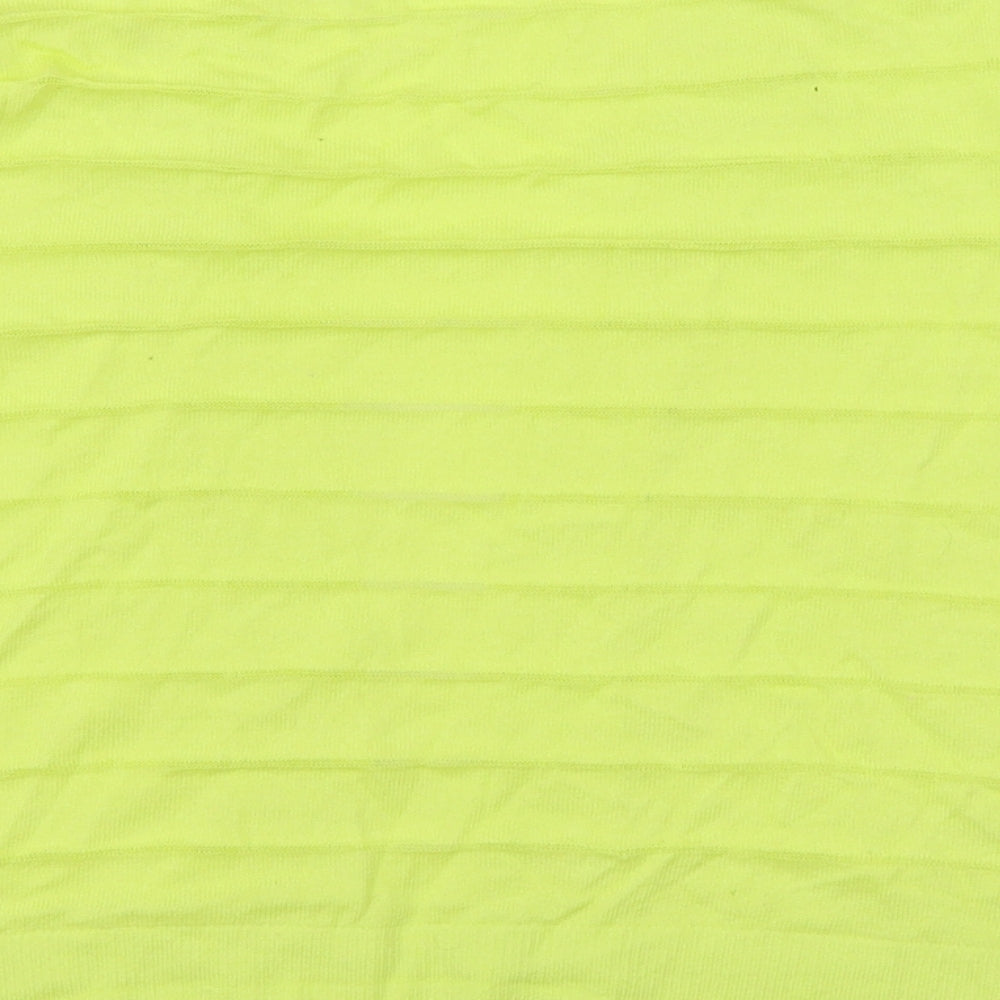 TU Womens Yellow V-Neck  Cotton Shrug Jumper Size 14