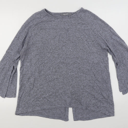 COIN 1804 Womens Blue  Rayon Pullover Sweatshirt Size L  Pullover