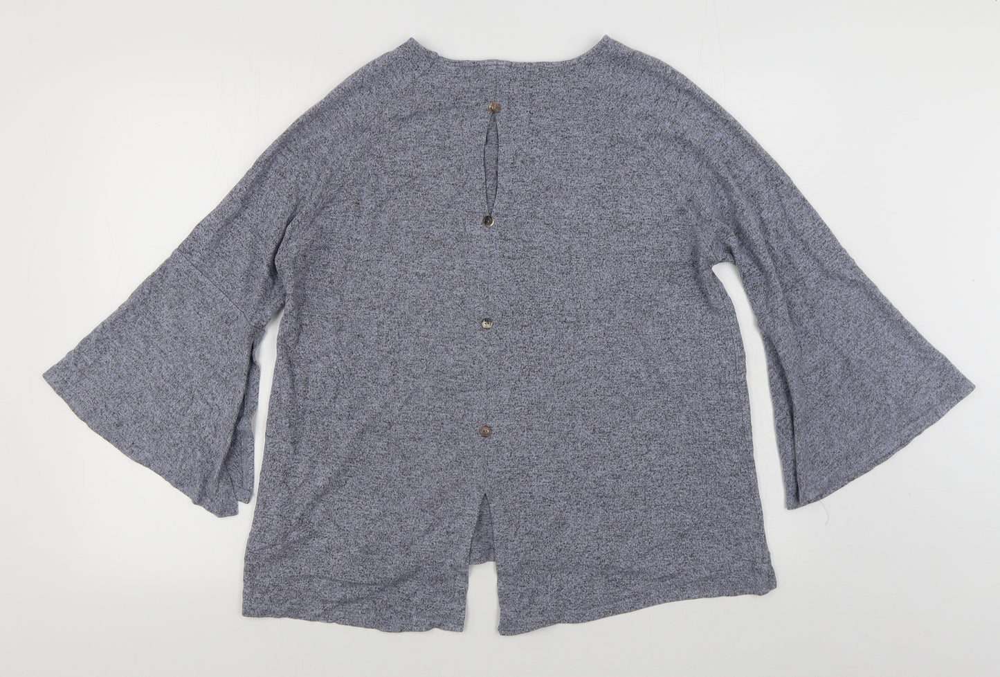 COIN 1804 Womens Blue  Rayon Pullover Sweatshirt Size L  Pullover