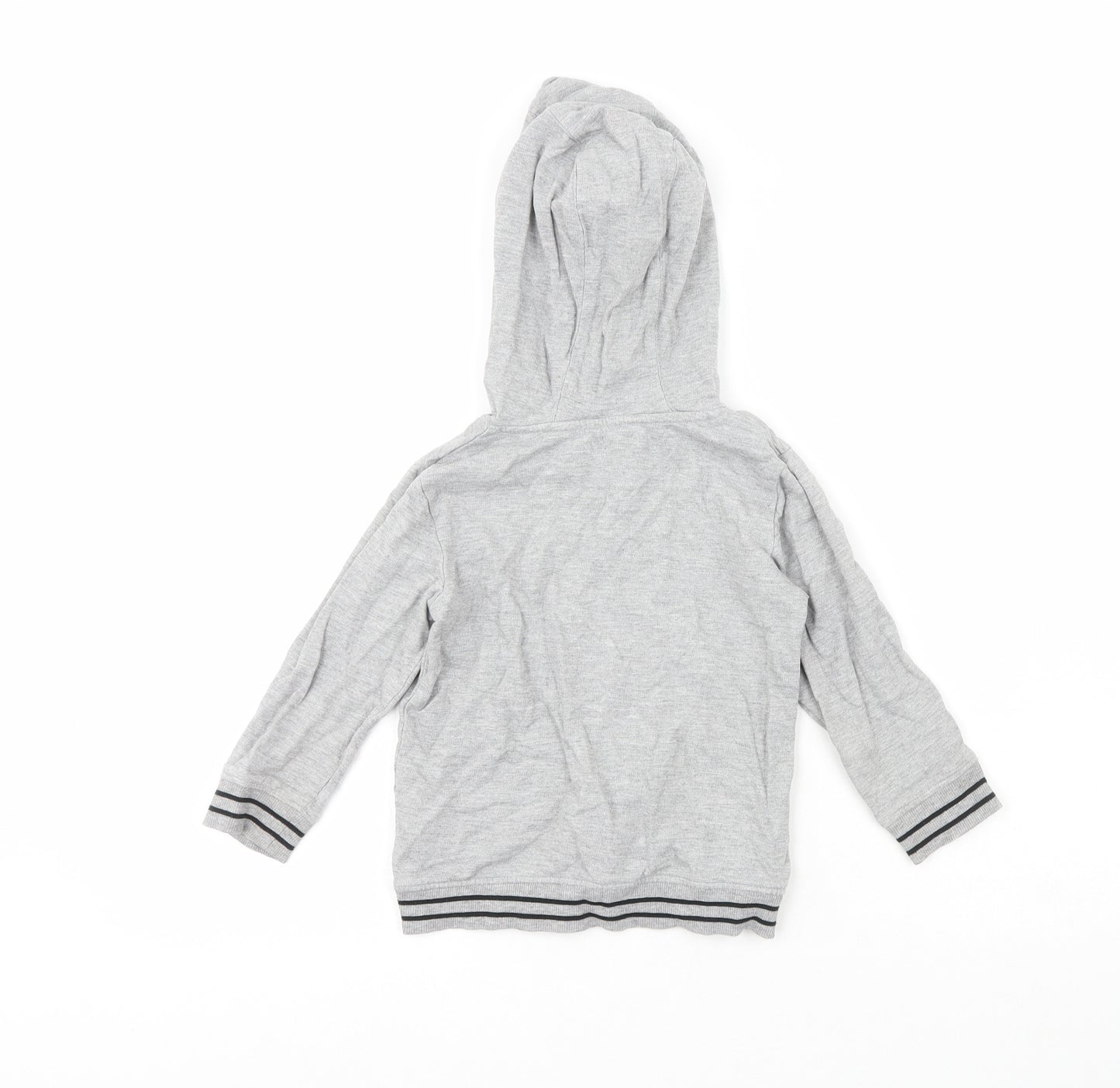 Blue Zoo Boys Grey Crew Neck  Cotton Pullover Jumper Size 3-4 Years