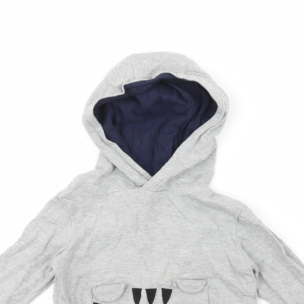 Blue Zoo Boys Grey Crew Neck  Cotton Pullover Jumper Size 3-4 Years