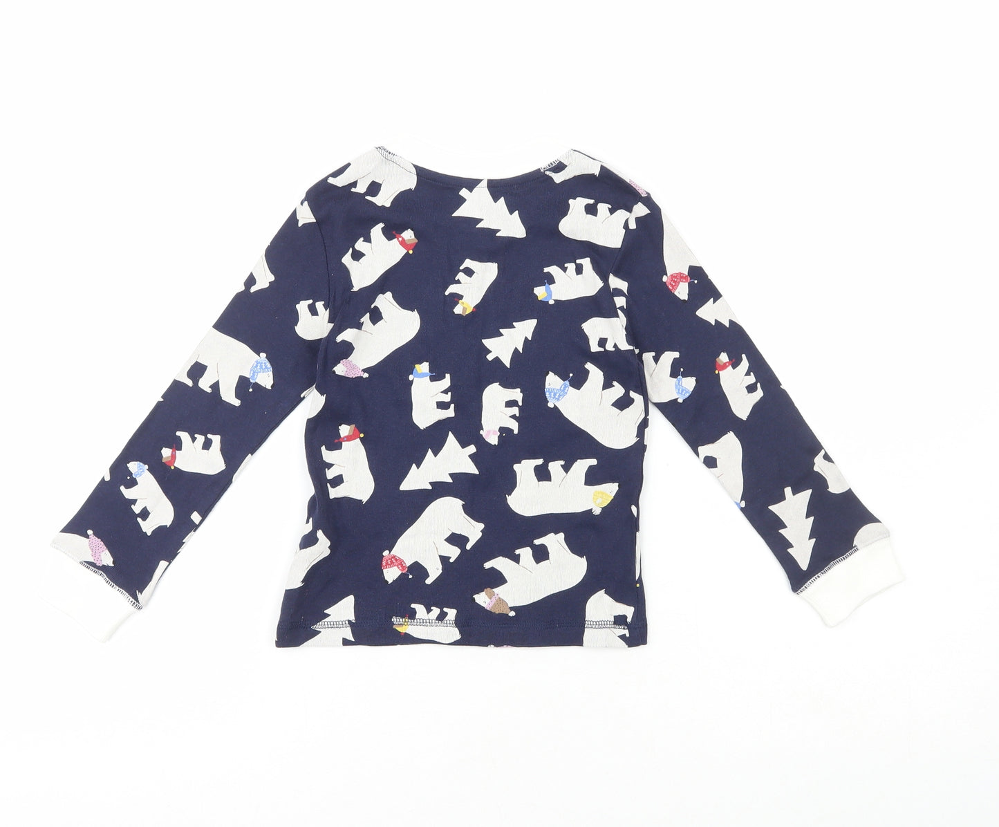 Leigh Tucker Girls Blue  100% Cotton Pullover Casual Size 3-4 Years Crew Neck