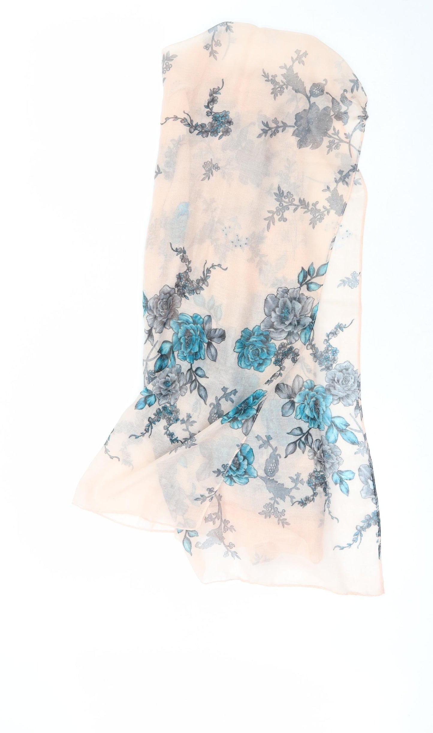 Preworn Womens Pink  Viscose  Scarf    - Flowers