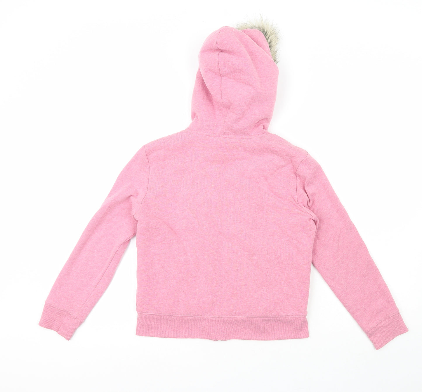 Gap Girls Pink V-Neck  Polyester Full Zip Jumper Size 10 Years