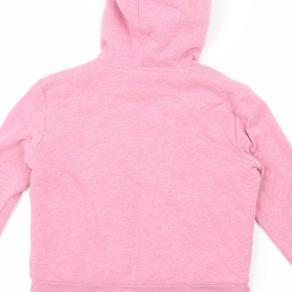 Gap Girls Pink V-Neck  Polyester Full Zip Jumper Size 10 Years