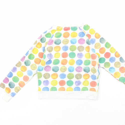 Silvian Heach Girls Multicoloured Polka Dot Cotton Pullover Sweatshirt Size 4 Years   - Fun