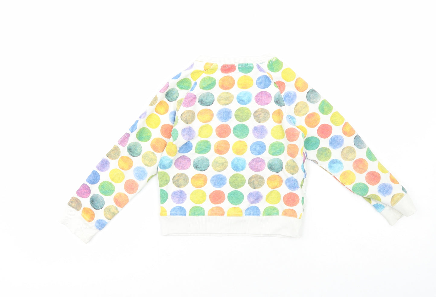 Silvian Heach Girls Multicoloured Polka Dot Cotton Pullover Sweatshirt Size 4 Years   - Fun